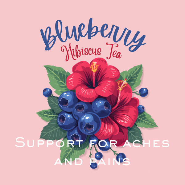 Blueberry Hibiscus Pain Relief Tea