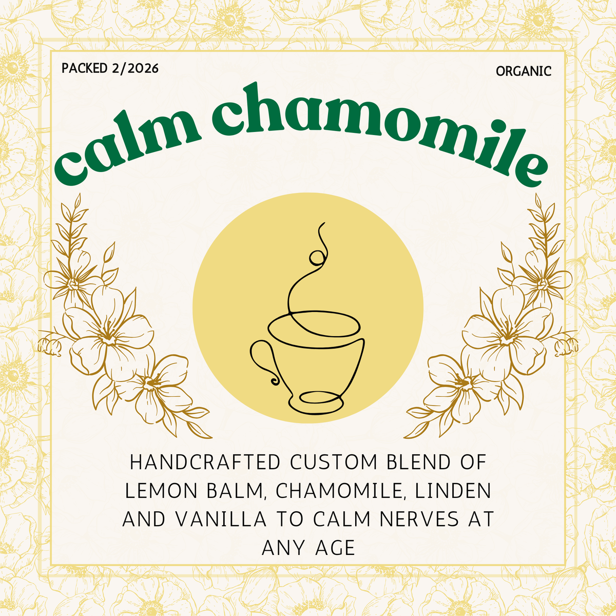 Vanilla Calm Chamomile tea